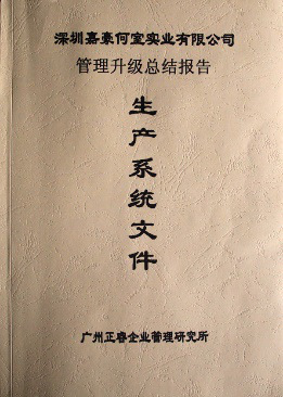 深圳市嘉豪何室實(shí)業(yè)有限公司管理升級(jí)總結(jié)報(bào)告